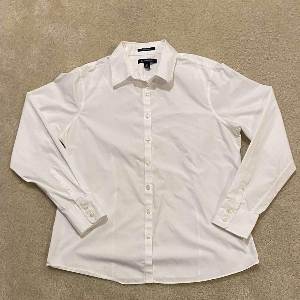 Lands' End White Dress Shirt for Men